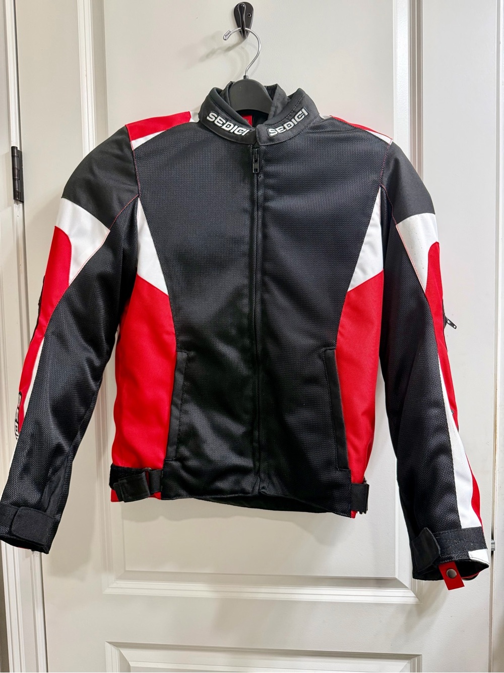 Sedici Black & Red Motorcycle Jacket Small